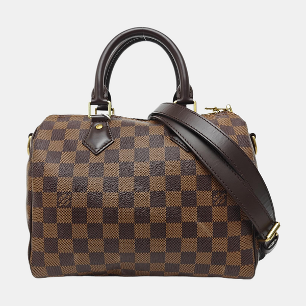 SPEEDY 25 Damier Ebene Coated Canvas Brown