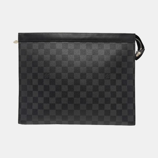 Pochette Voyag GM Damier Graphite Coated Canvas Gray