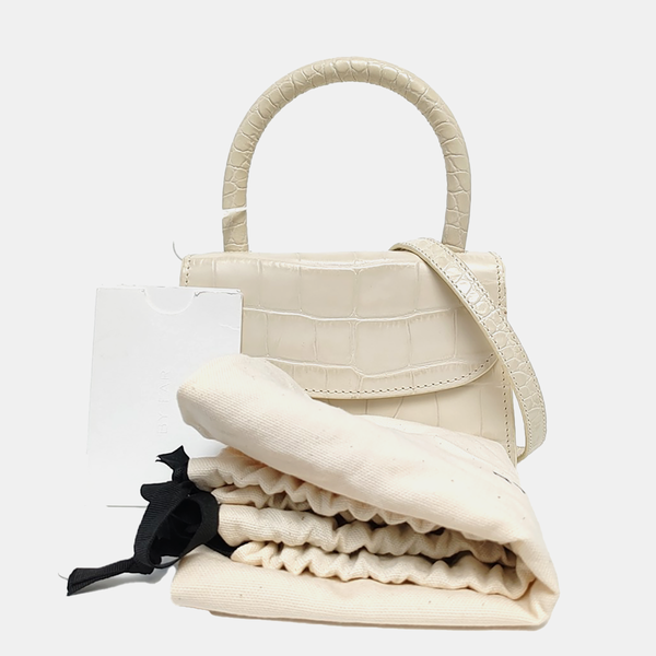 Leather Shoulder Bag Mini White