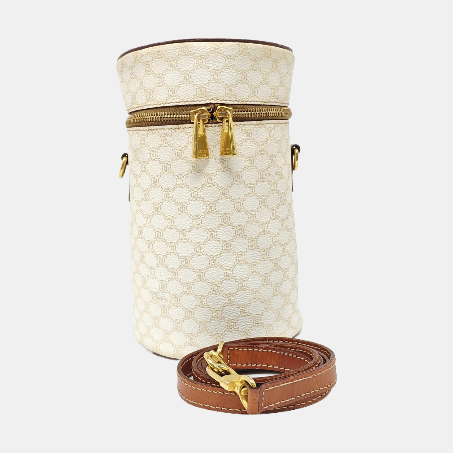 Coated Canvas Shoulder Bag White
