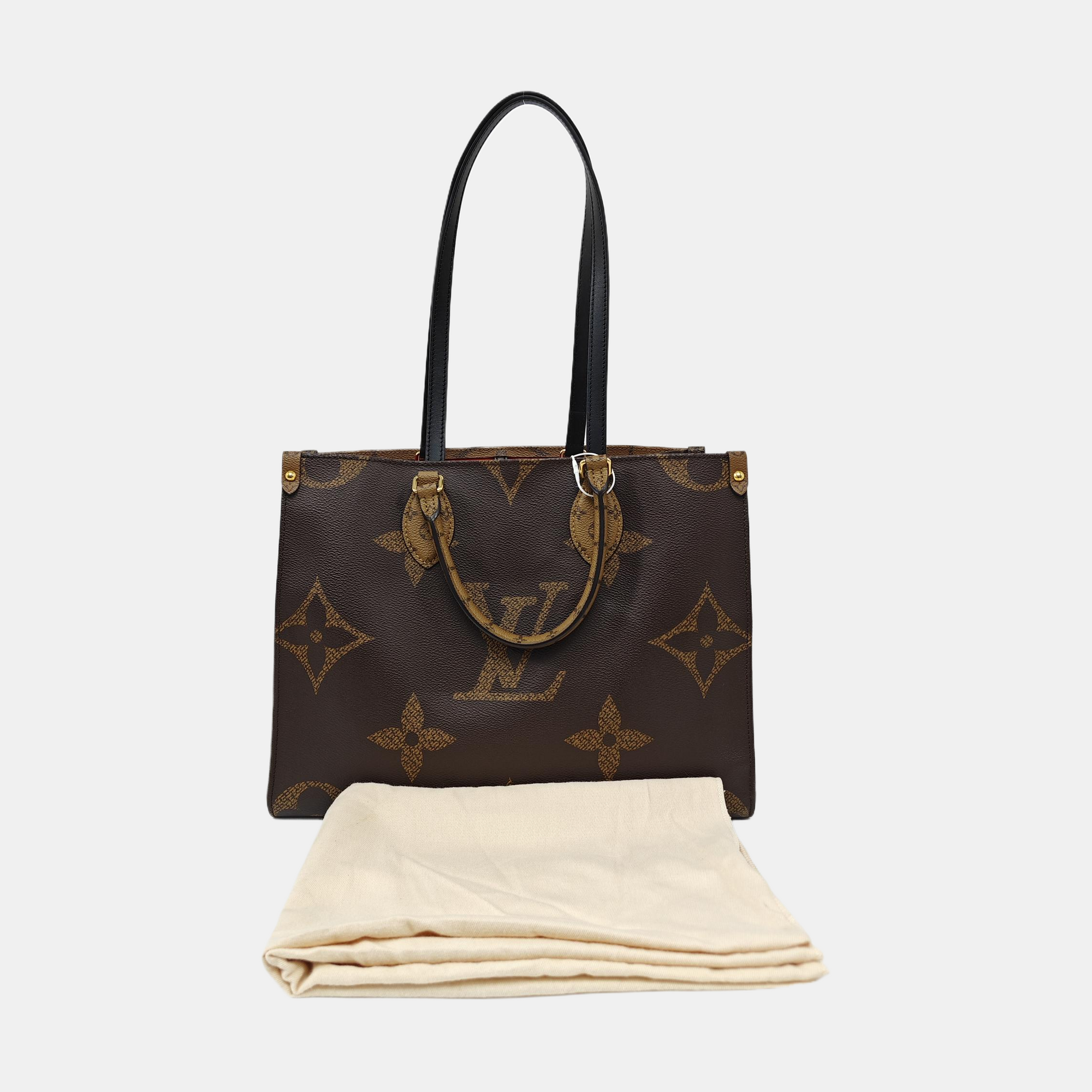 ONTHEGO MM Monogram Coated Canvas Brown