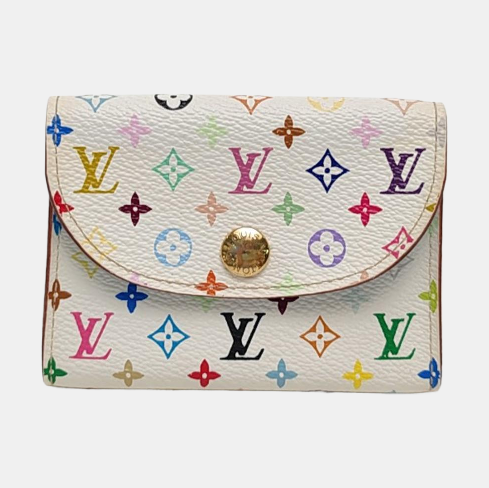 LV × TM ROSALIE Monogram Coated Canvas White Card Holder