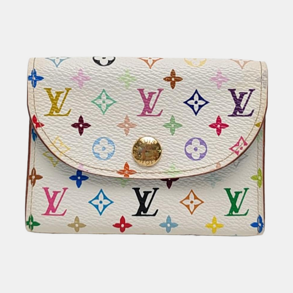 LV × TM ROSALIE Monogram Coated Canvas White Card Holder