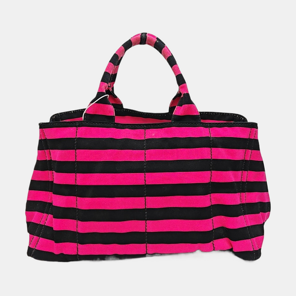 Quilted Canvas Tote Bag Multicolor