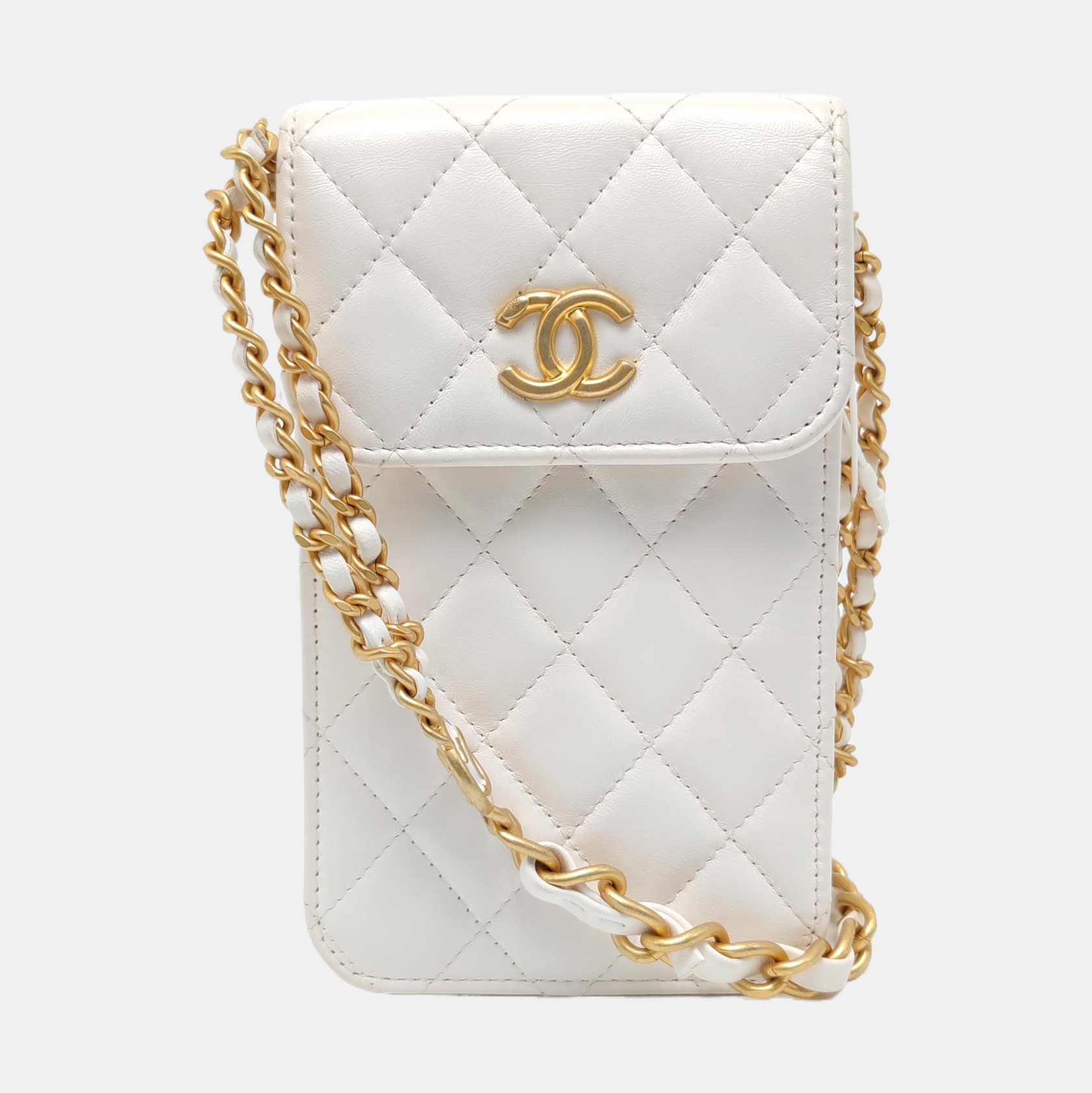 Quilted Lambskin White