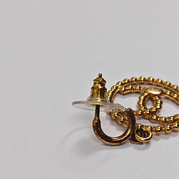 CC Logo Metal Gold Earrings