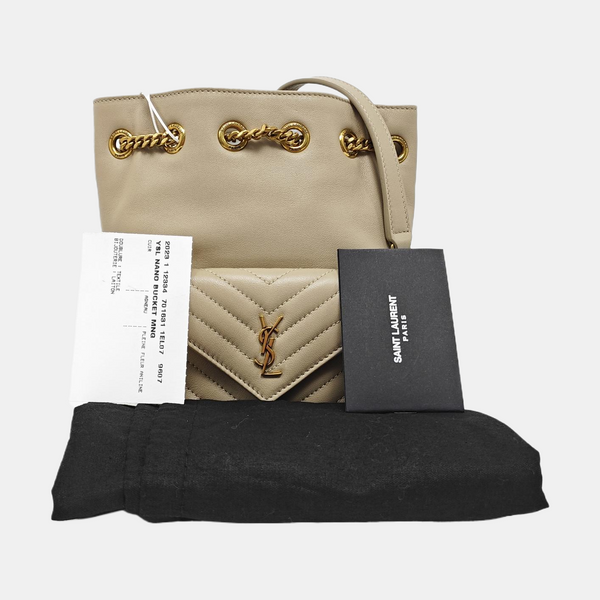 JOE Mini Chevron Lambskin Beige