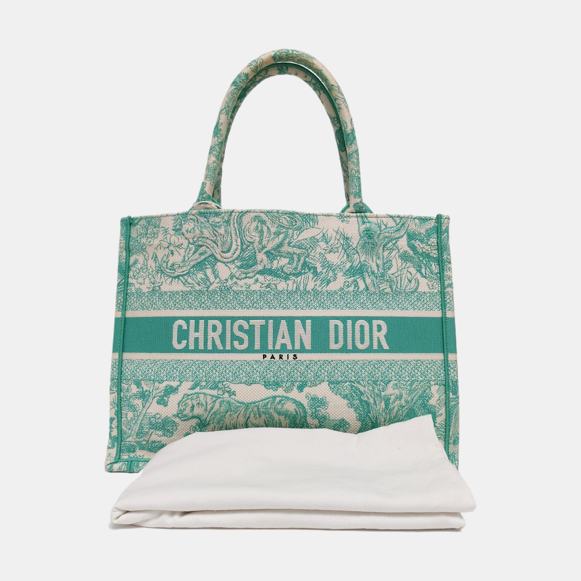 Book Tote Medium Canvas Green