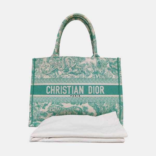 Book Tote Medium Canvas Green