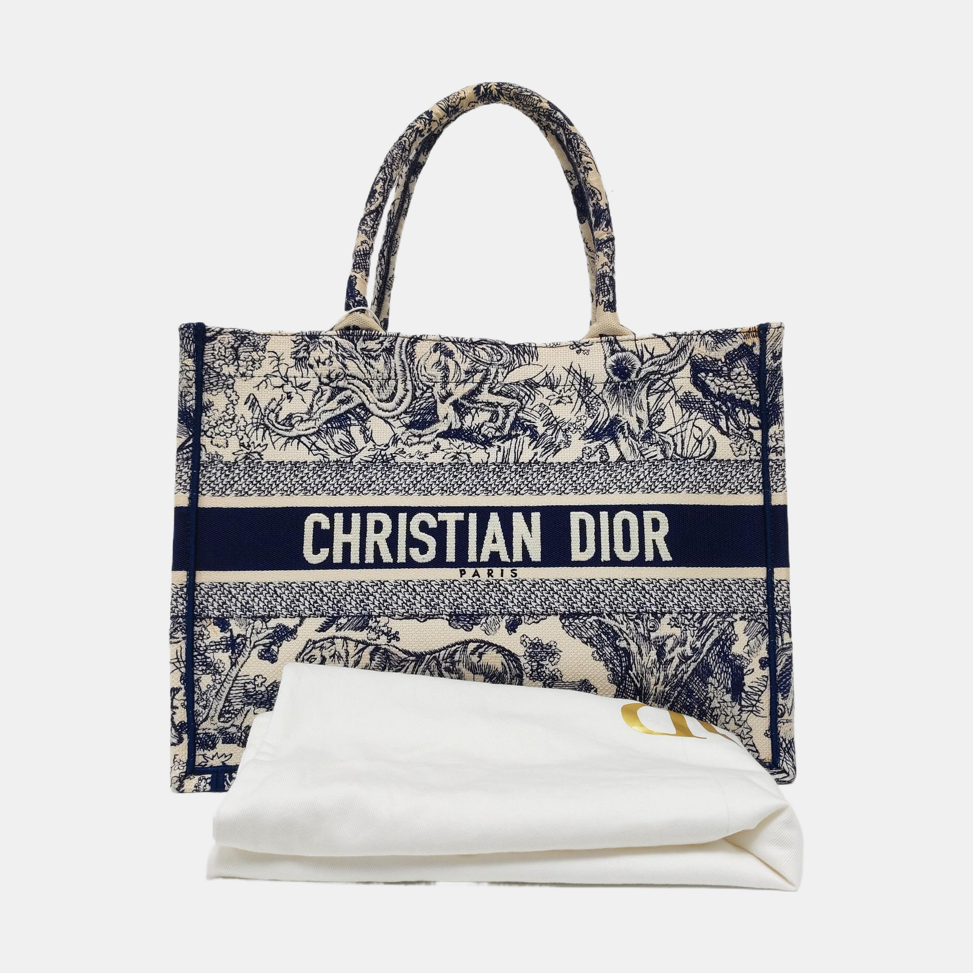 Authenticated pre-owned  Book Tote Medium Canvas Blue - Tote Bag at Looply