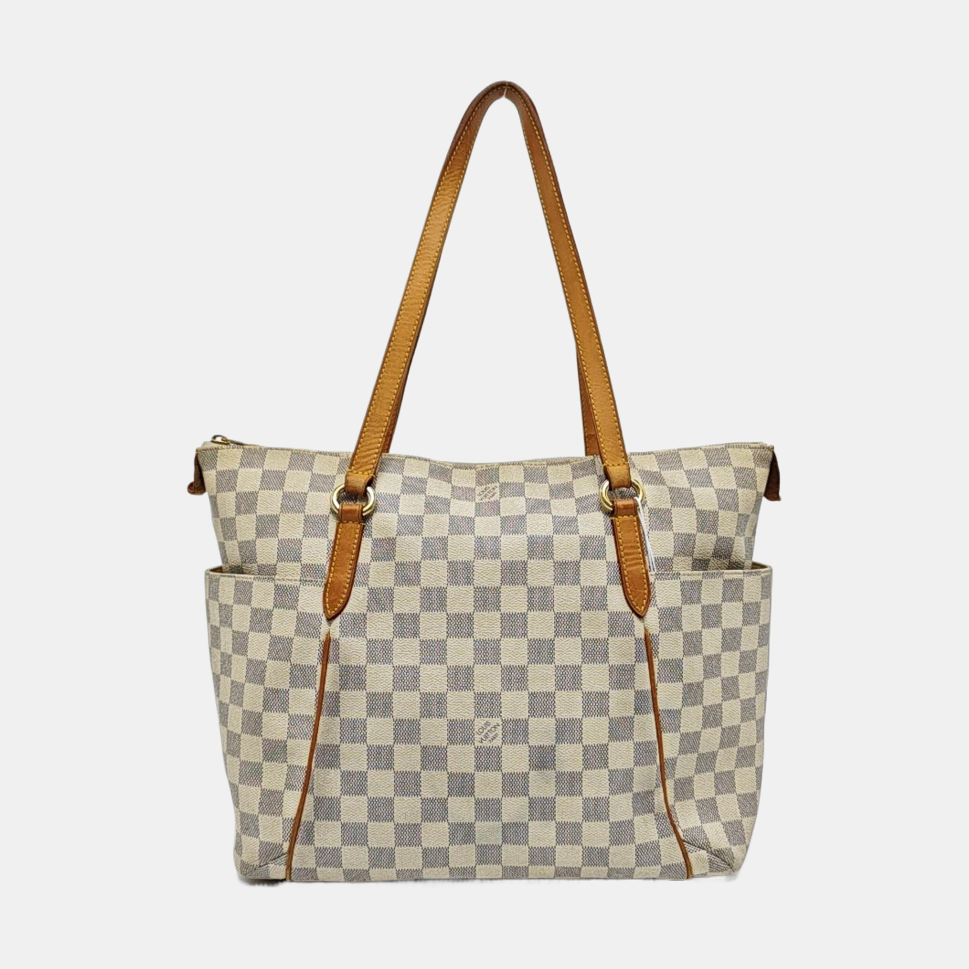 TOTALLY MM Damier Azur Coated Canvas White