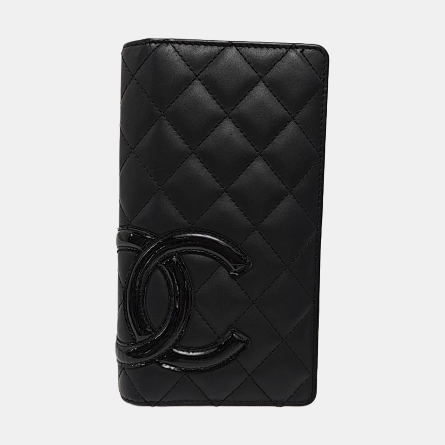CAMBON Quilted Calfskin Black Wallet