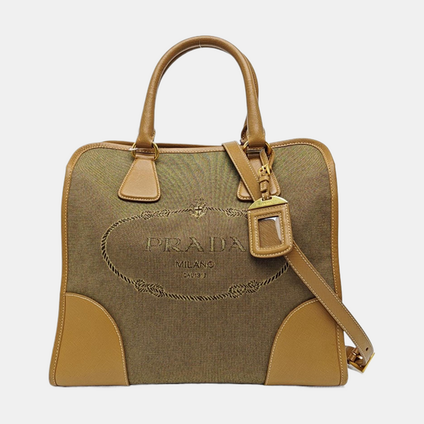 Canvas Shoulder Bag Brown