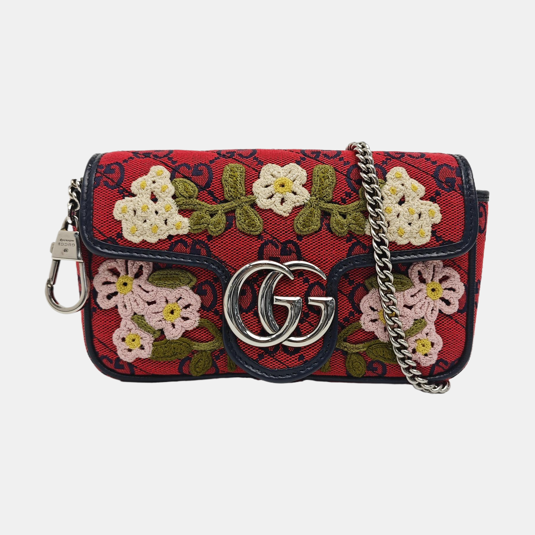 GG Marmont Mini Quilted Canvas Red