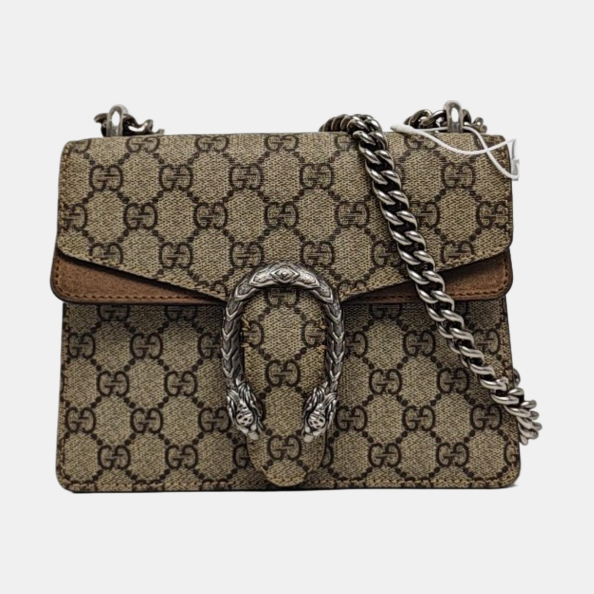 Dionysus Mini Monogram Coated Canvas Beige