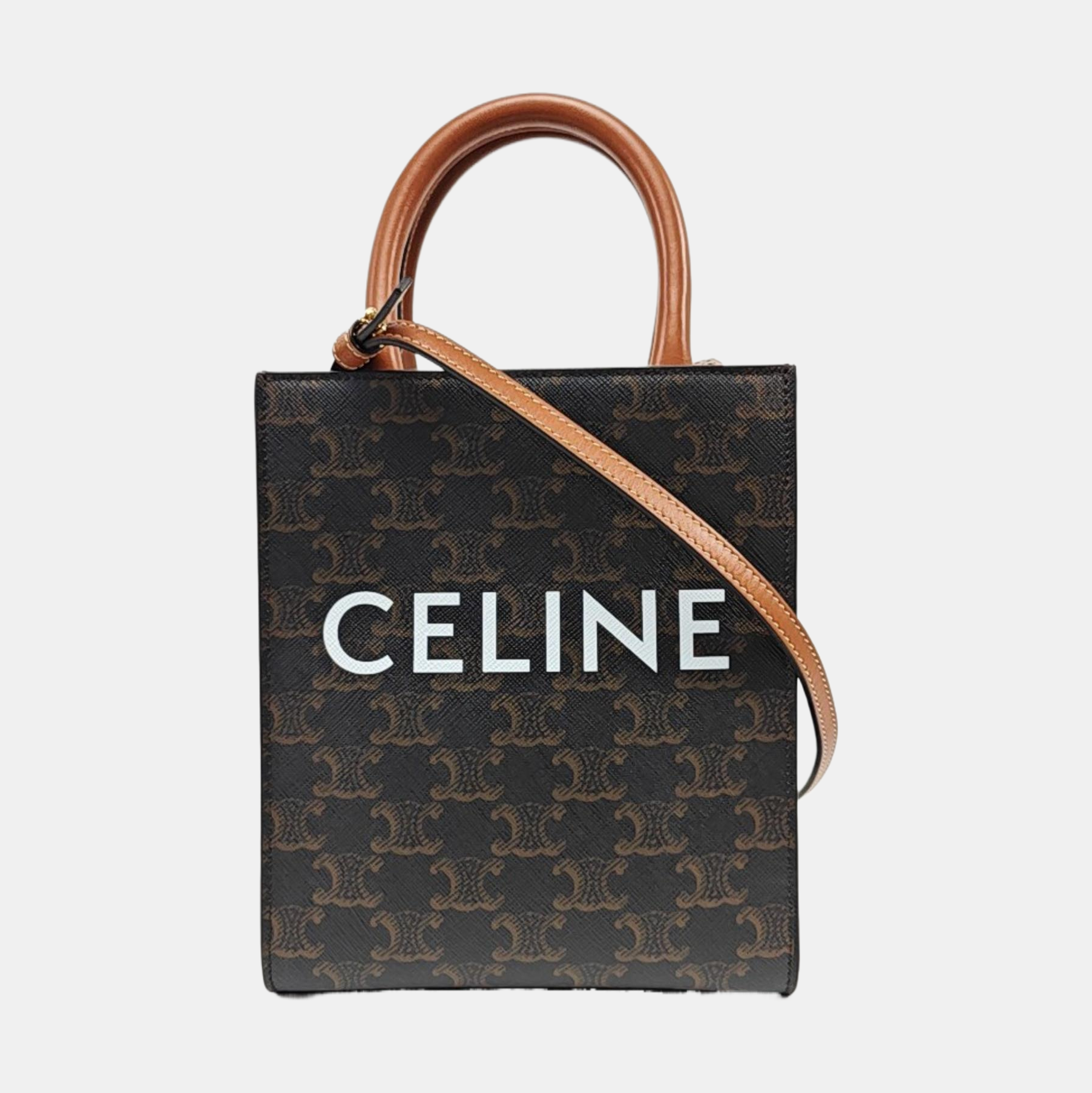 CABAS CELINE Mini Coated Canvas Brown