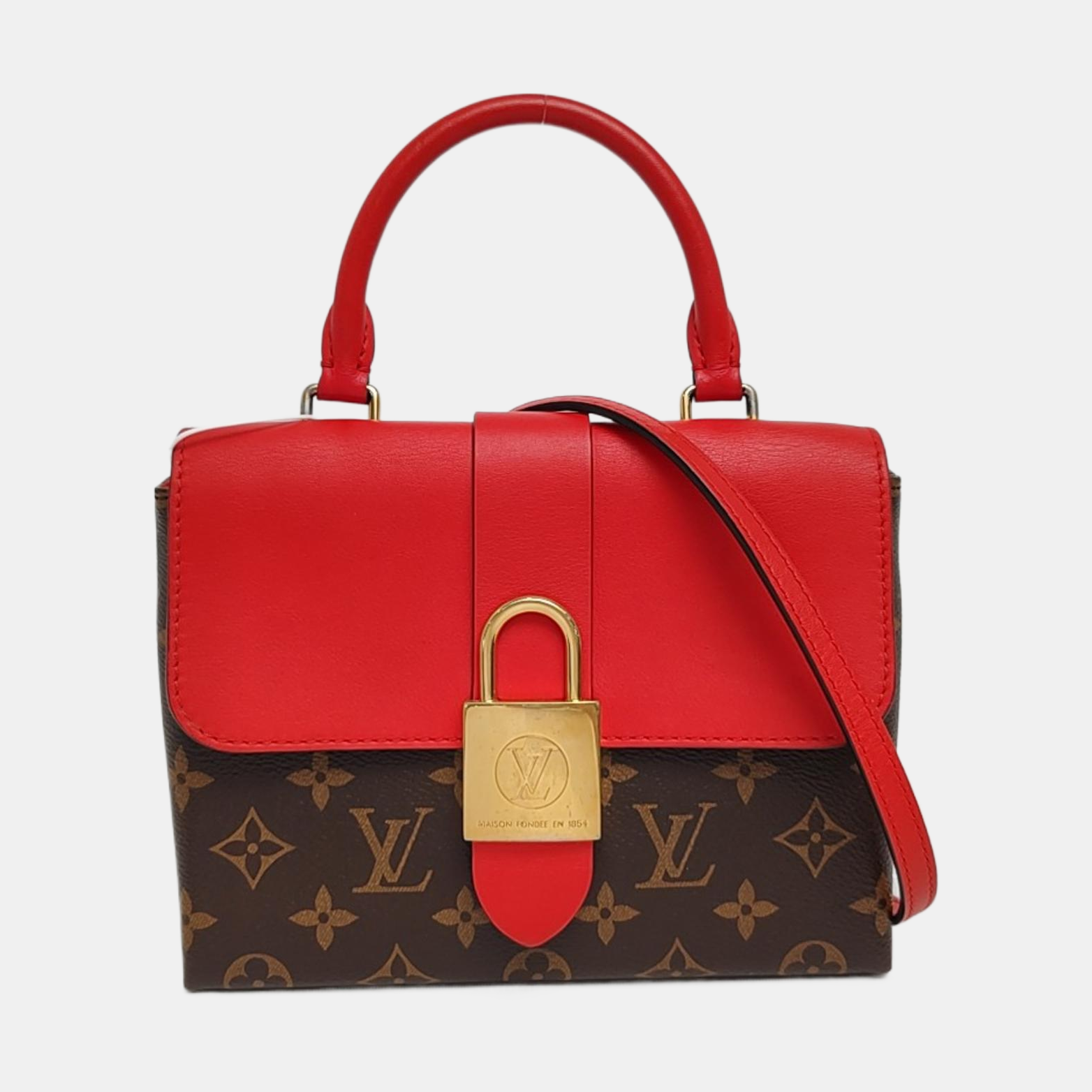 Authenticated pre-owned  LOCKY BB Monogram Coated Canvas Red - Shoulder Bag at Looply