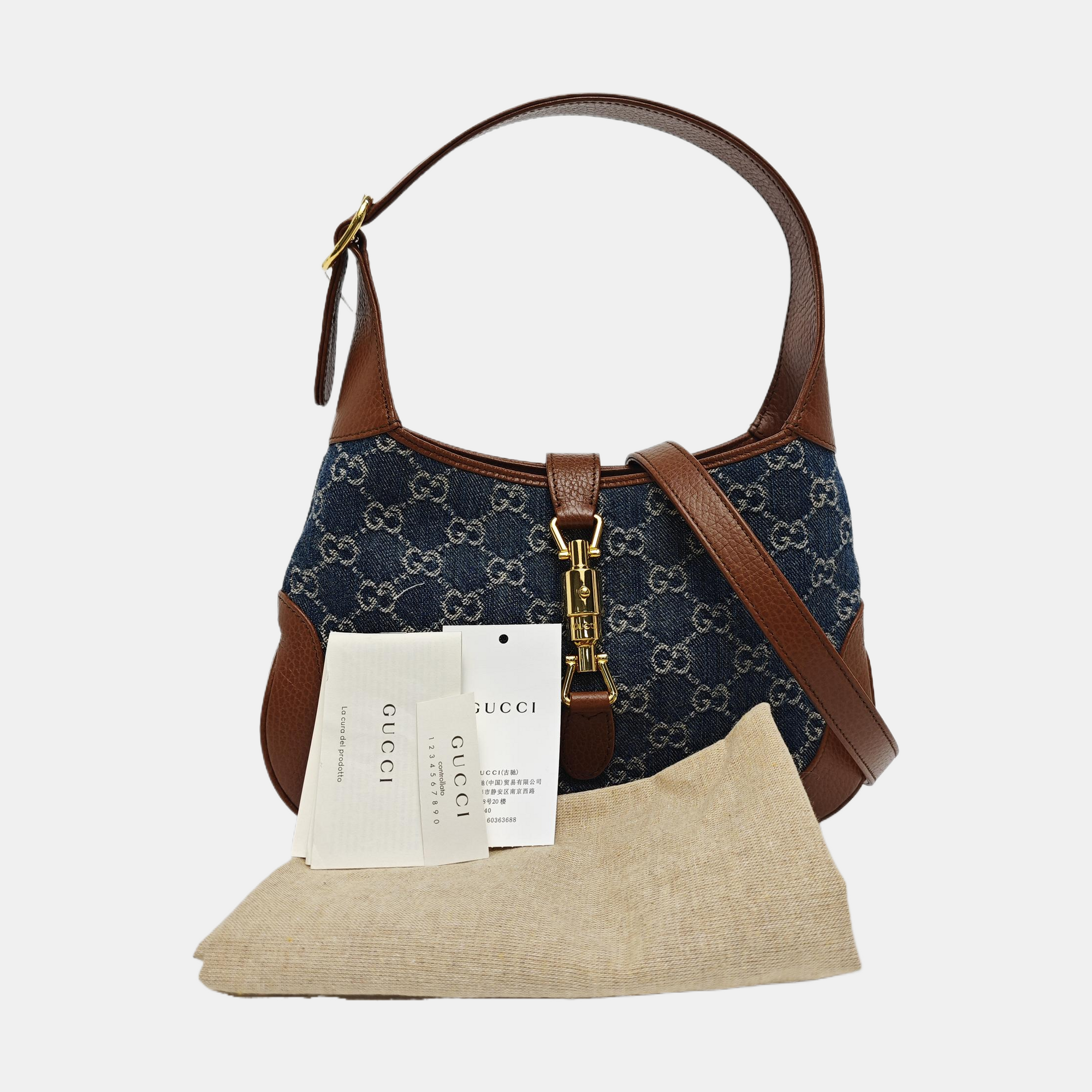 Jackie 1961 Small Monogram Denim Blue