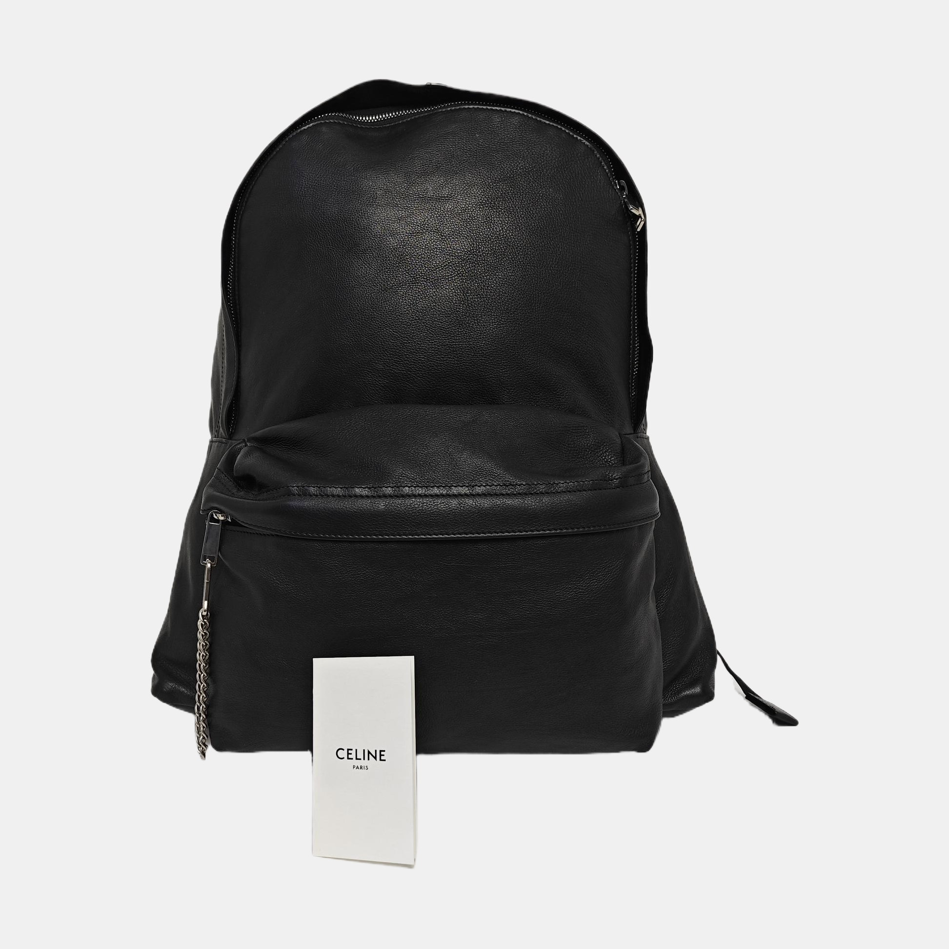 Calfskin Backpack Medium Black