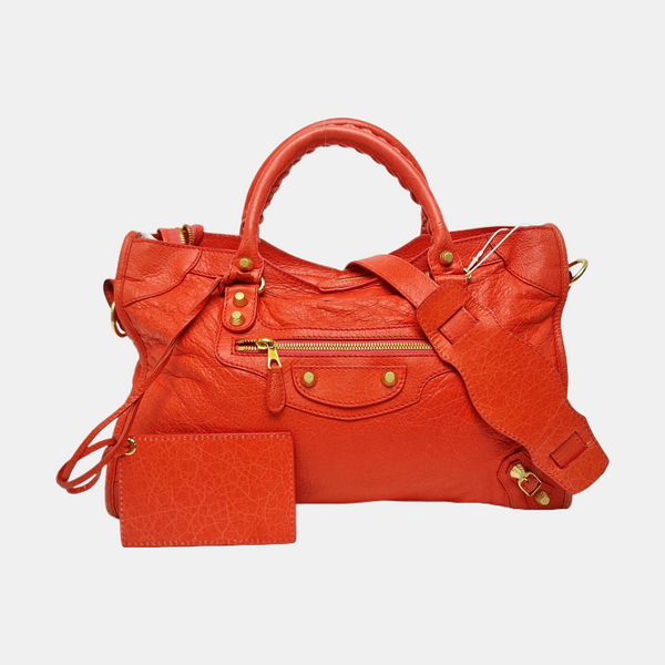 Classic City Medium Lambskin Orange