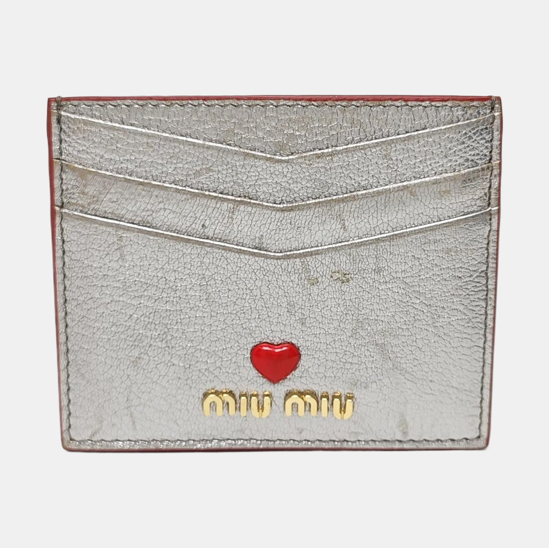 Love Lambskin Gray Card Holder