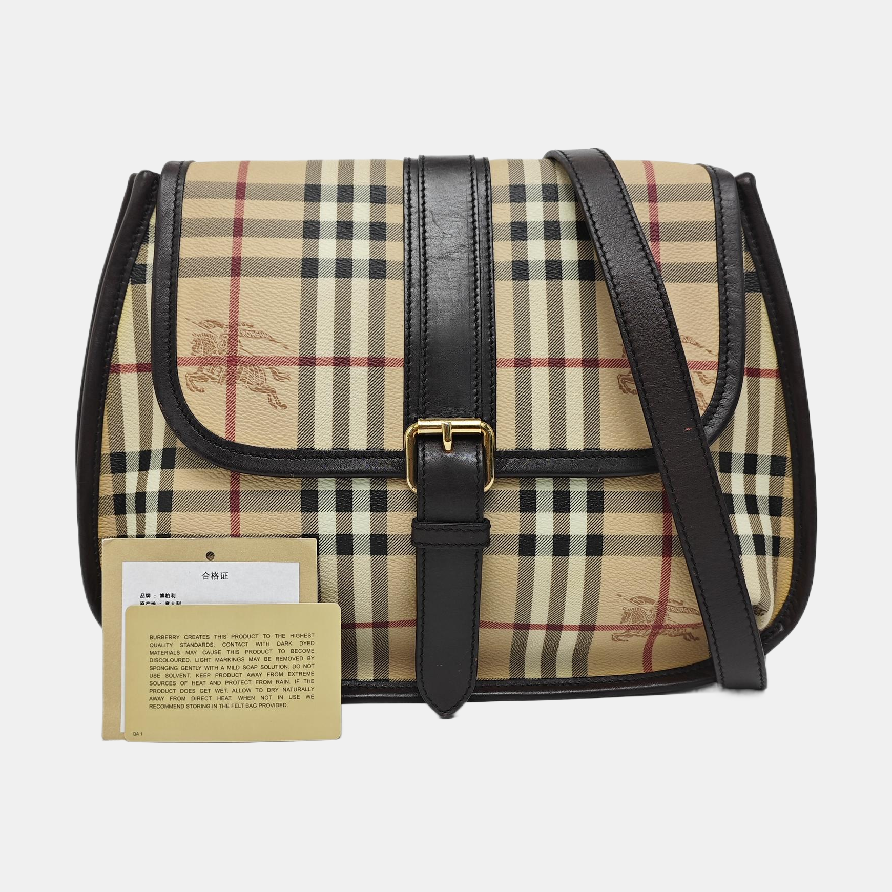 Coated Canvas Shoulder Bag Beige