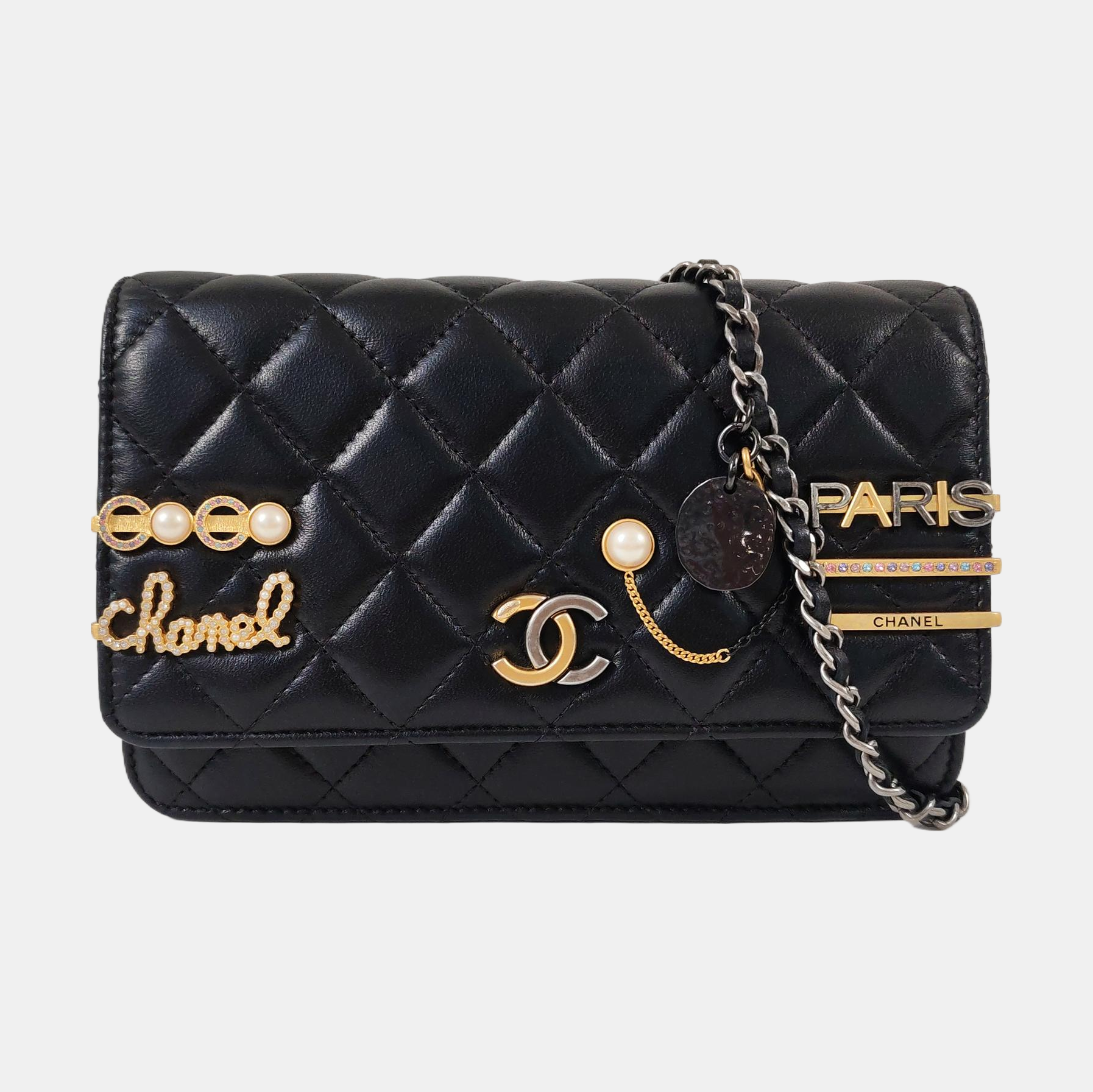 WOC Quilted Lambskin Black
