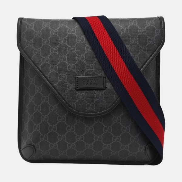 Monogram Coated Canvas Shoulder Bag Gray