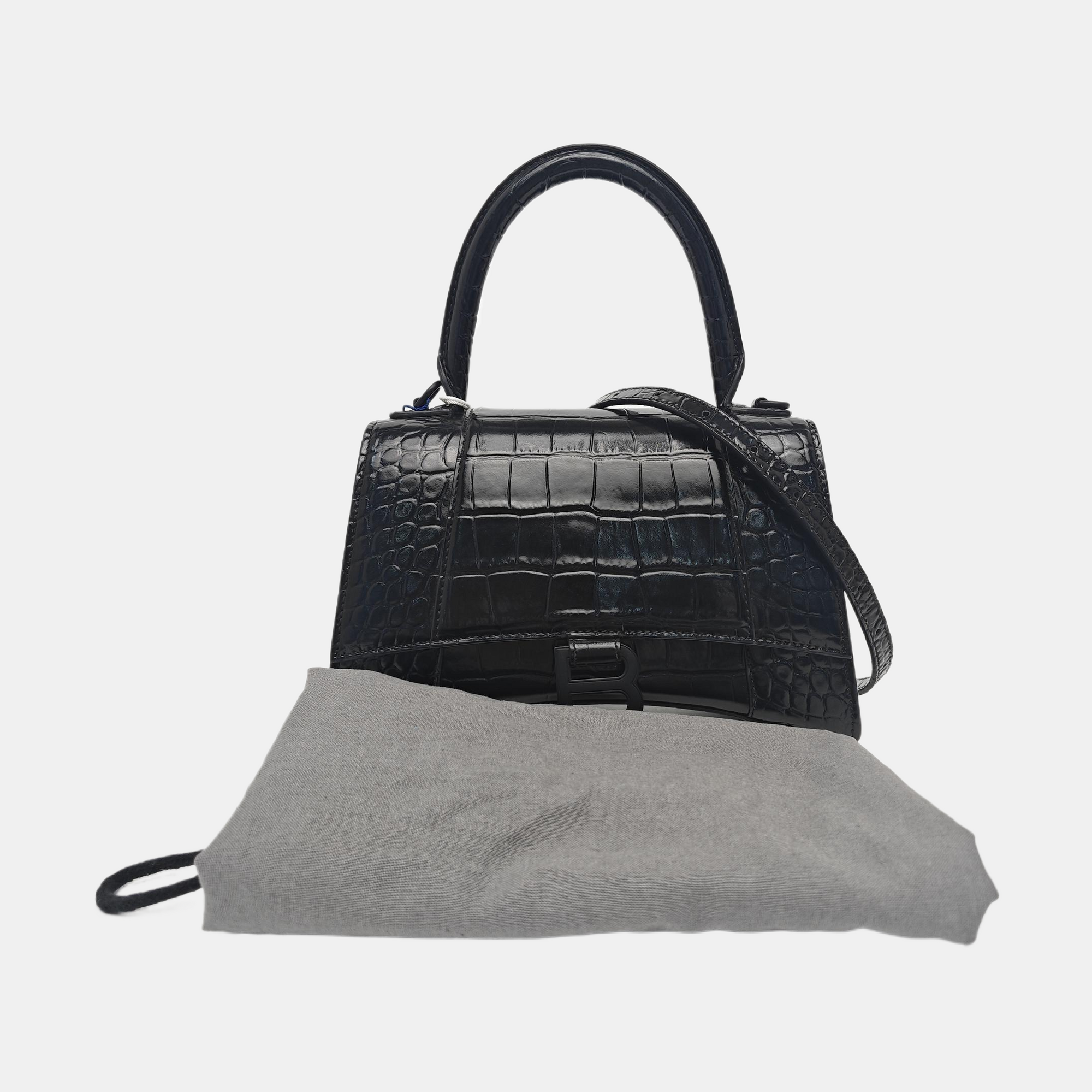 Hourglass S Calfskin Black