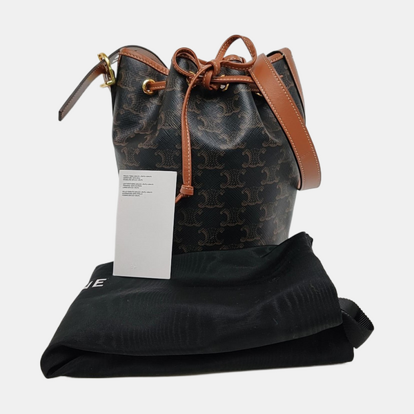 TRIOMPHE CANVAS Small Coated Canvas Brown