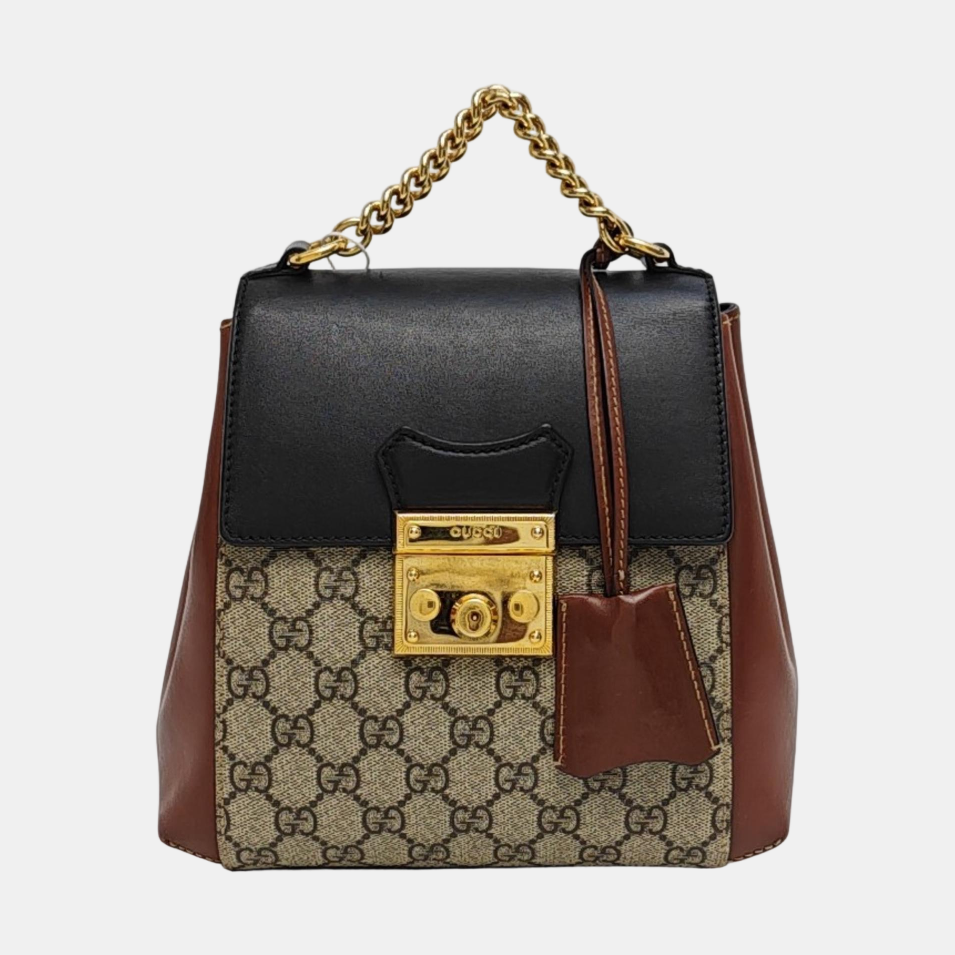 Padlock Mini Monogram Coated Canvas Black