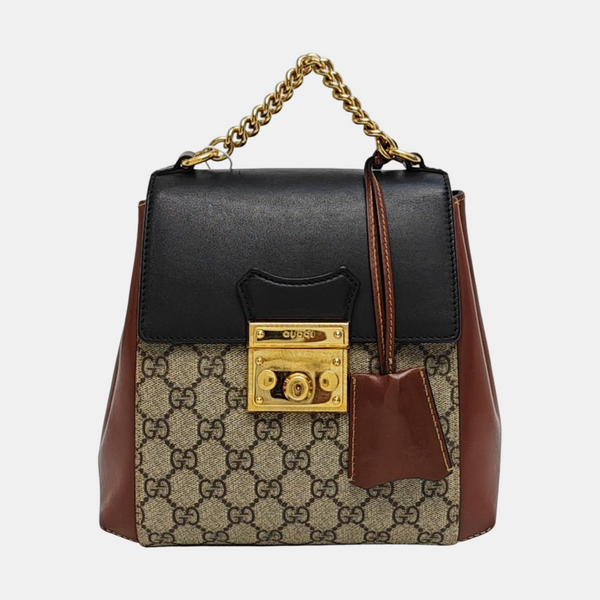 Padlock Mini Monogram Coated Canvas Black