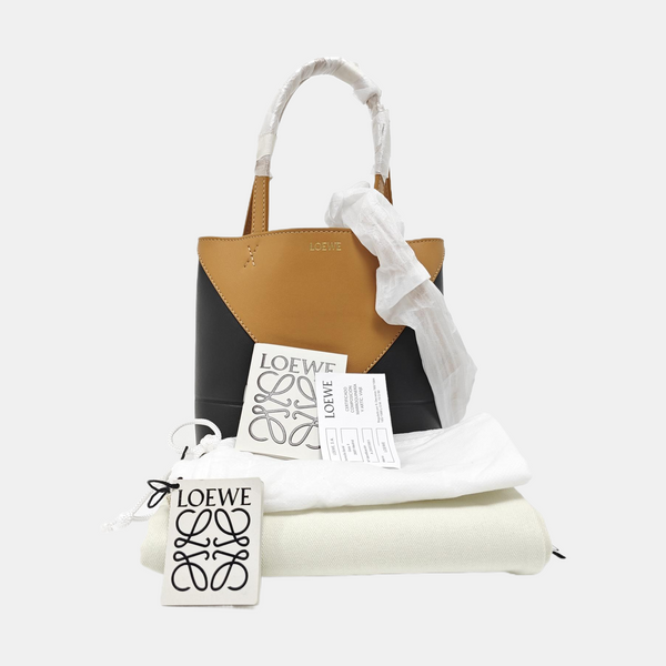 Puzzle Fold Mini Calfskin Black