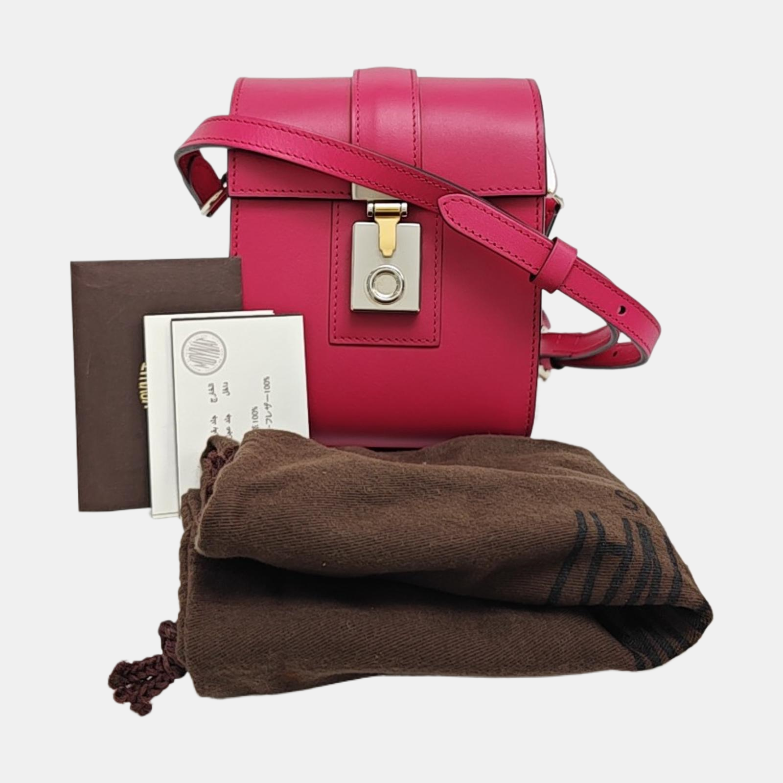 Leather Shoulder Bag Red