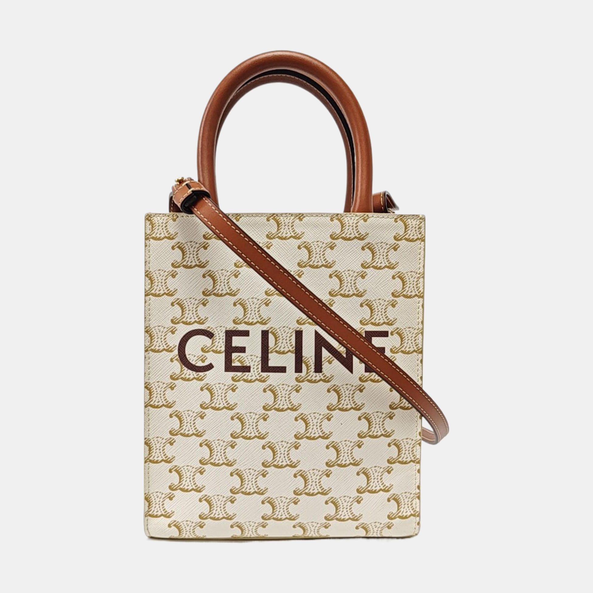 CABAS CELINE Mini Coated Canvas White