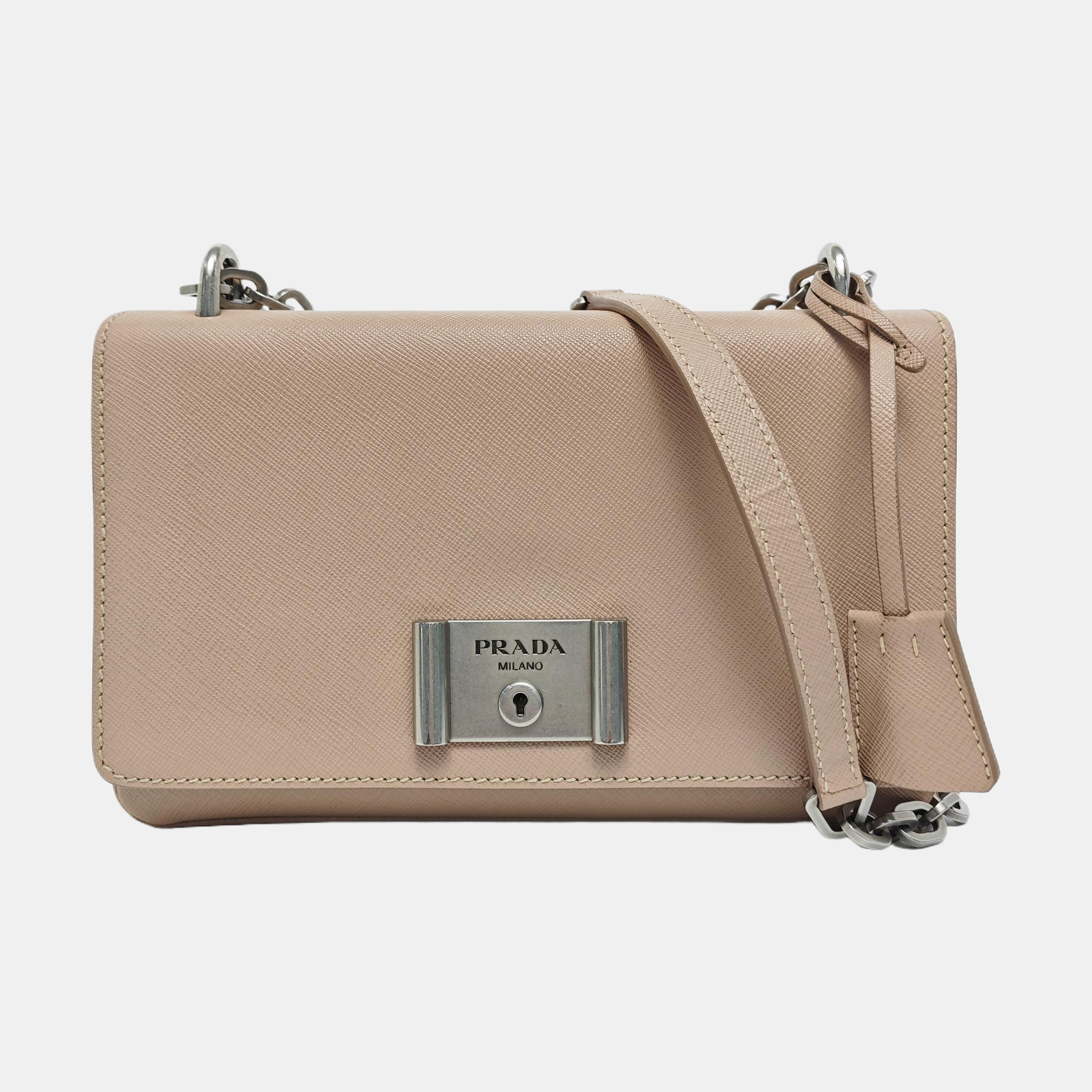 Closure Saffiano Calfskin Pink
