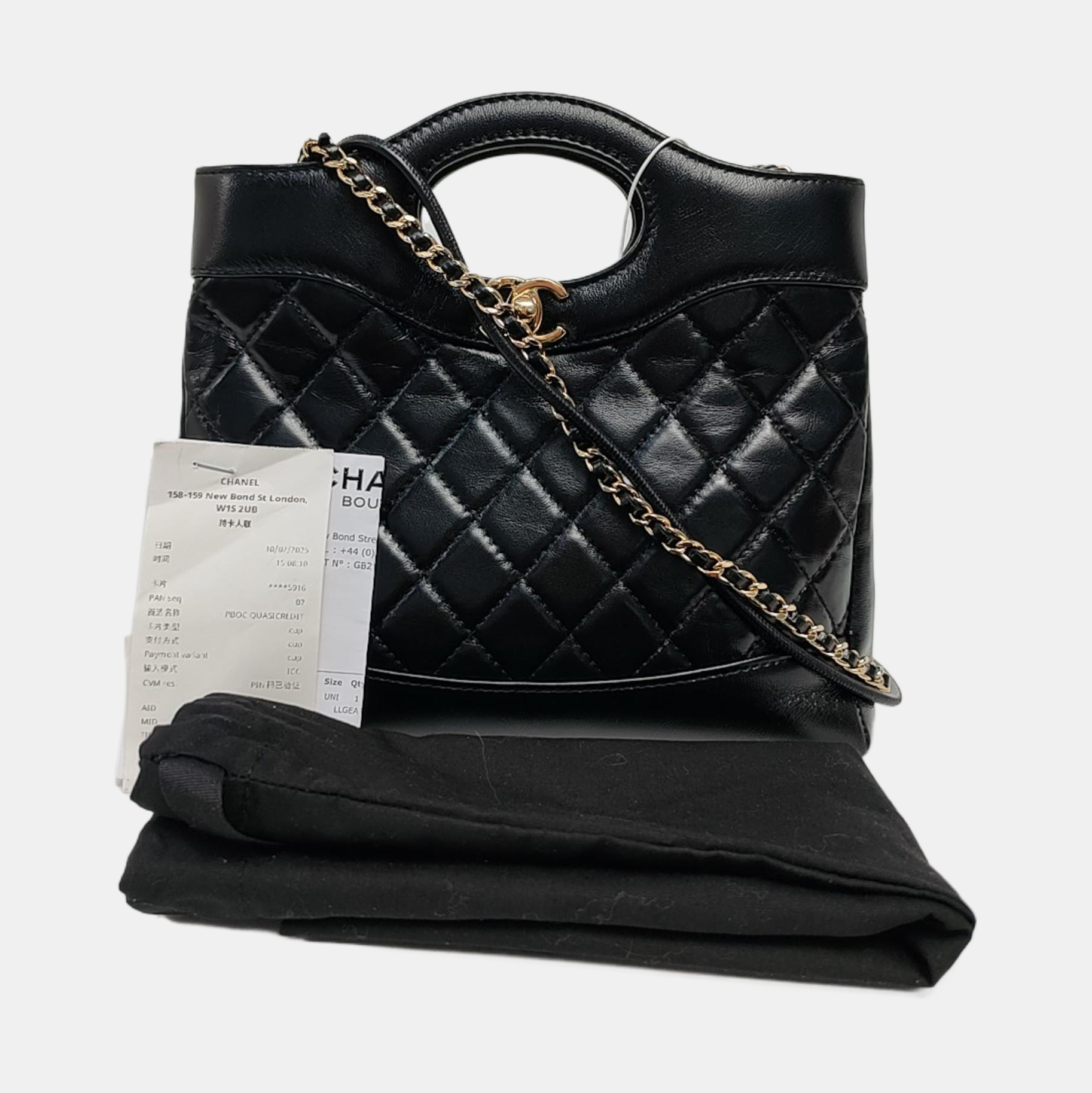 CHANEL 31 Mini Quilted Lambskin Black