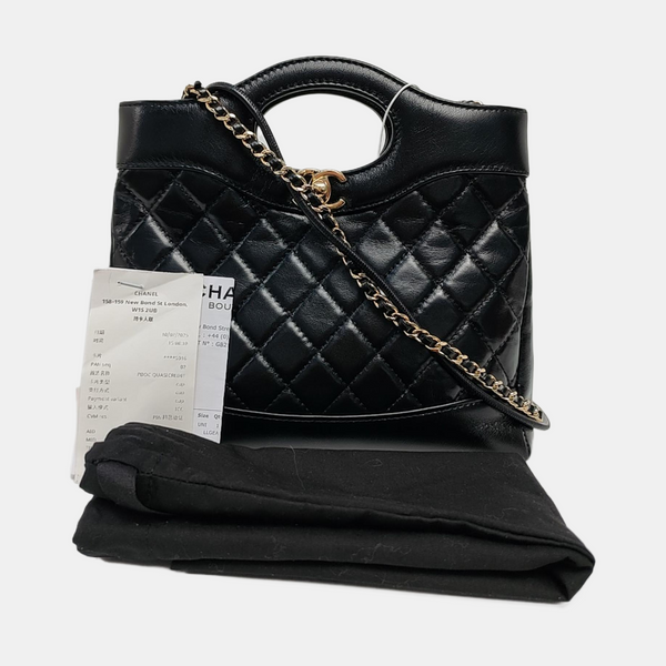 CHANEL 31 Mini Quilted Lambskin Black