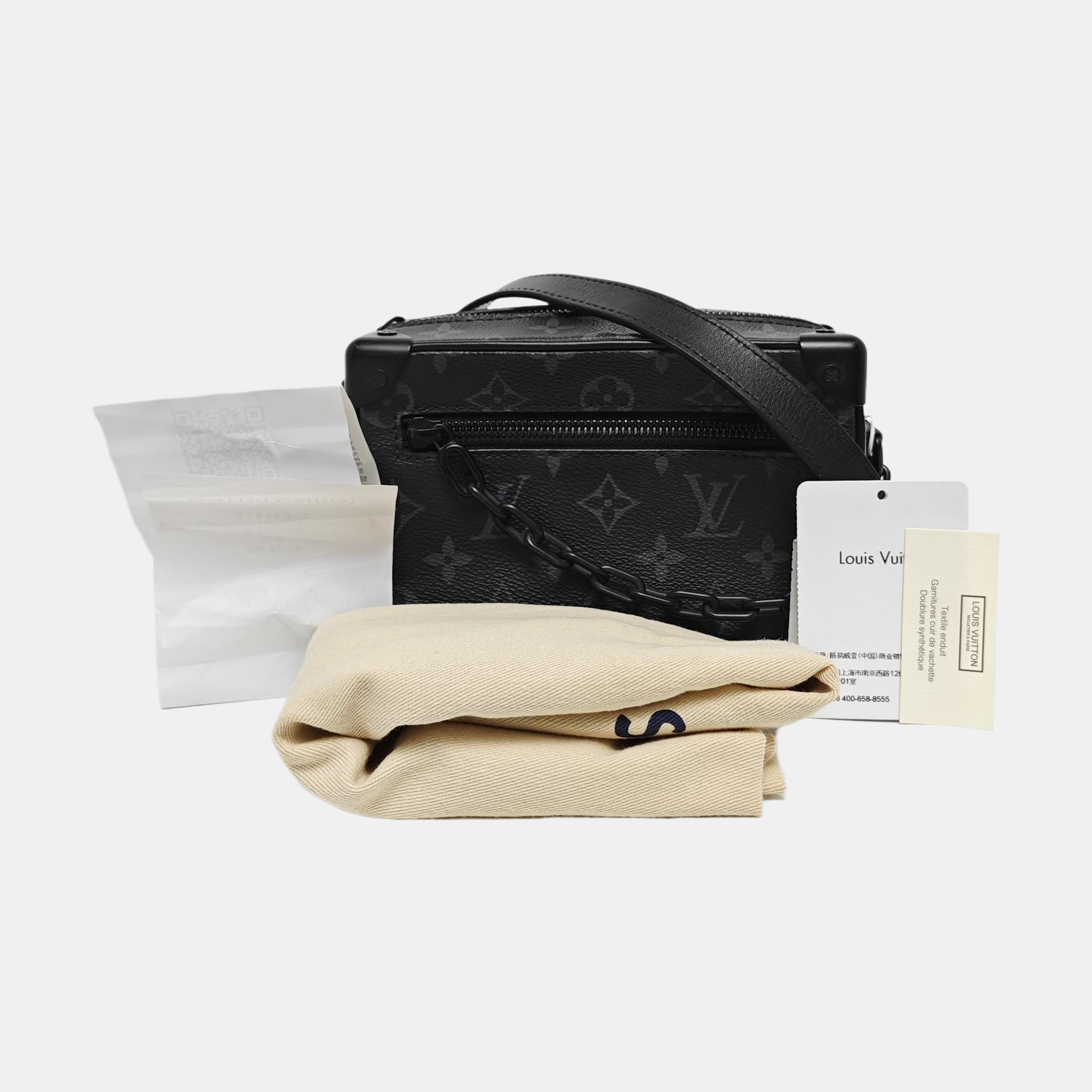 SOFT TRUNK Mini Monogram Coated Canvas Black