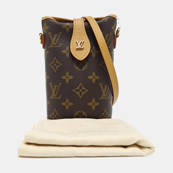 FOLD ME Monogram Coated Canvas Brown