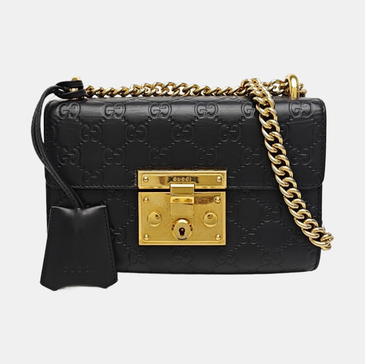Padlock Small Monogram Calfskin Black