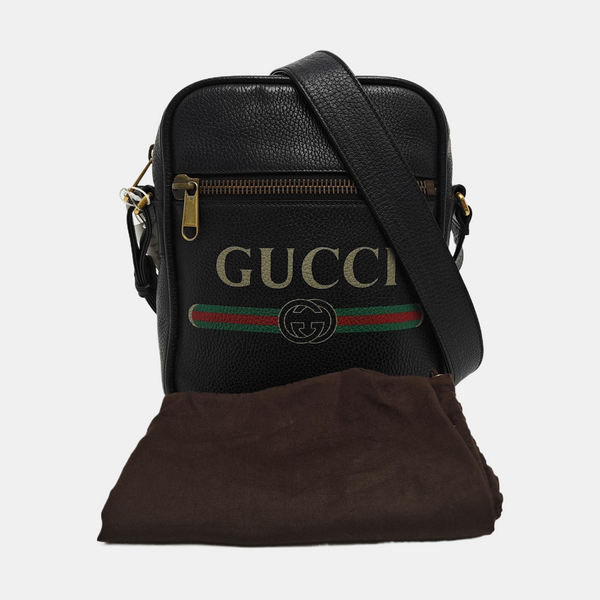 Print Calfskin Black