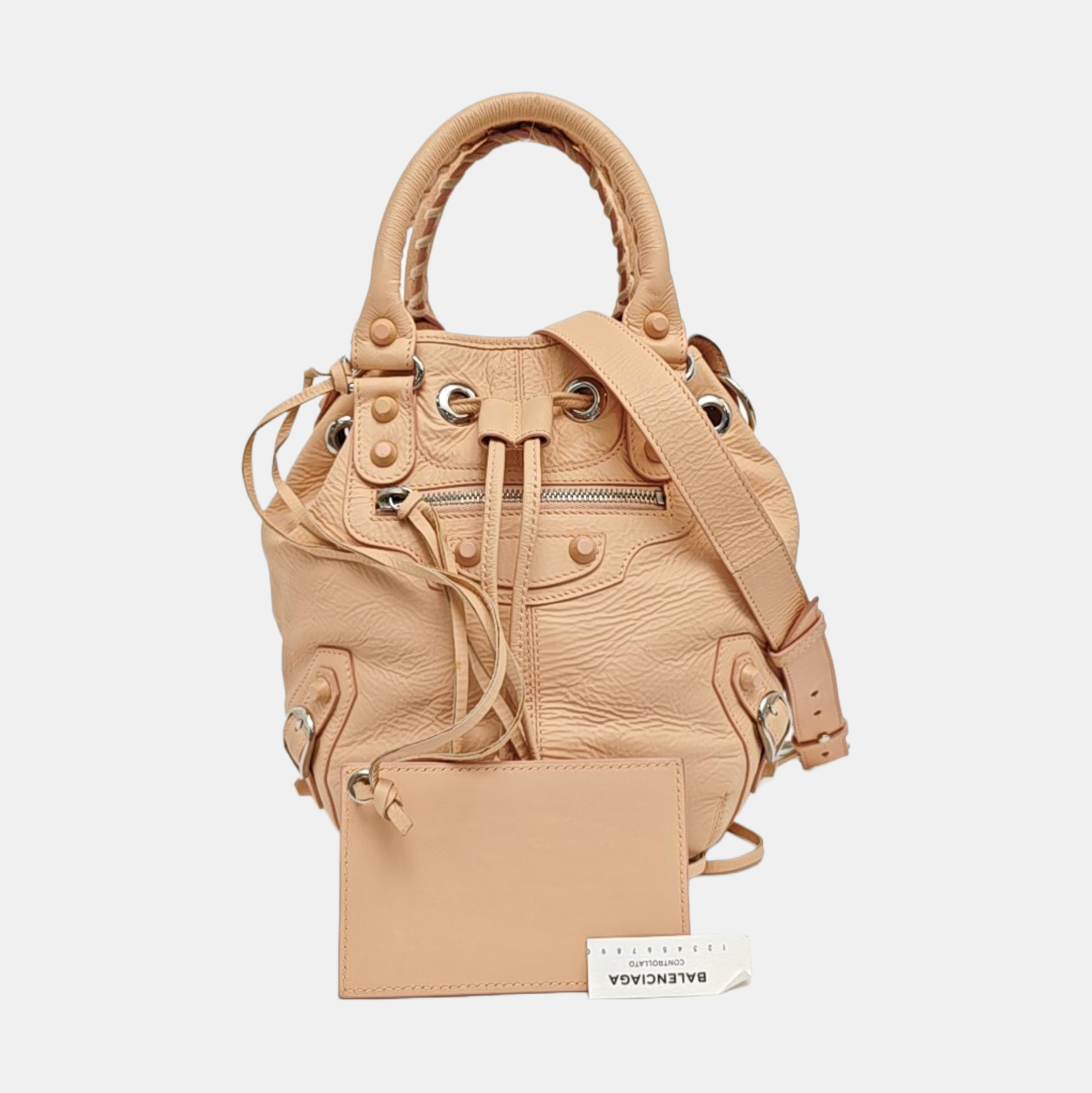 Pompon Bag Calfskin Pink