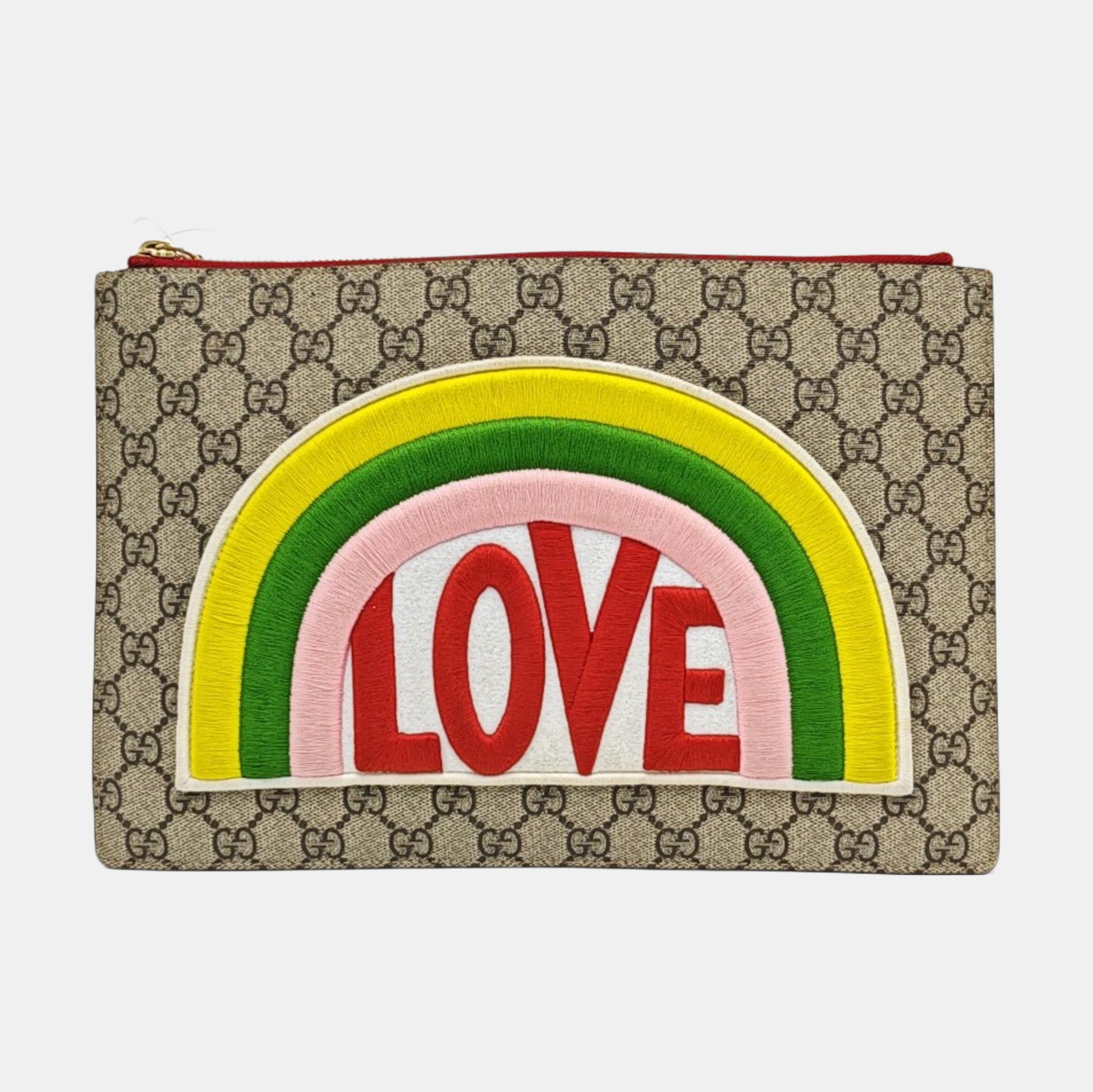 Monogram Coated Canvas Clutch Black