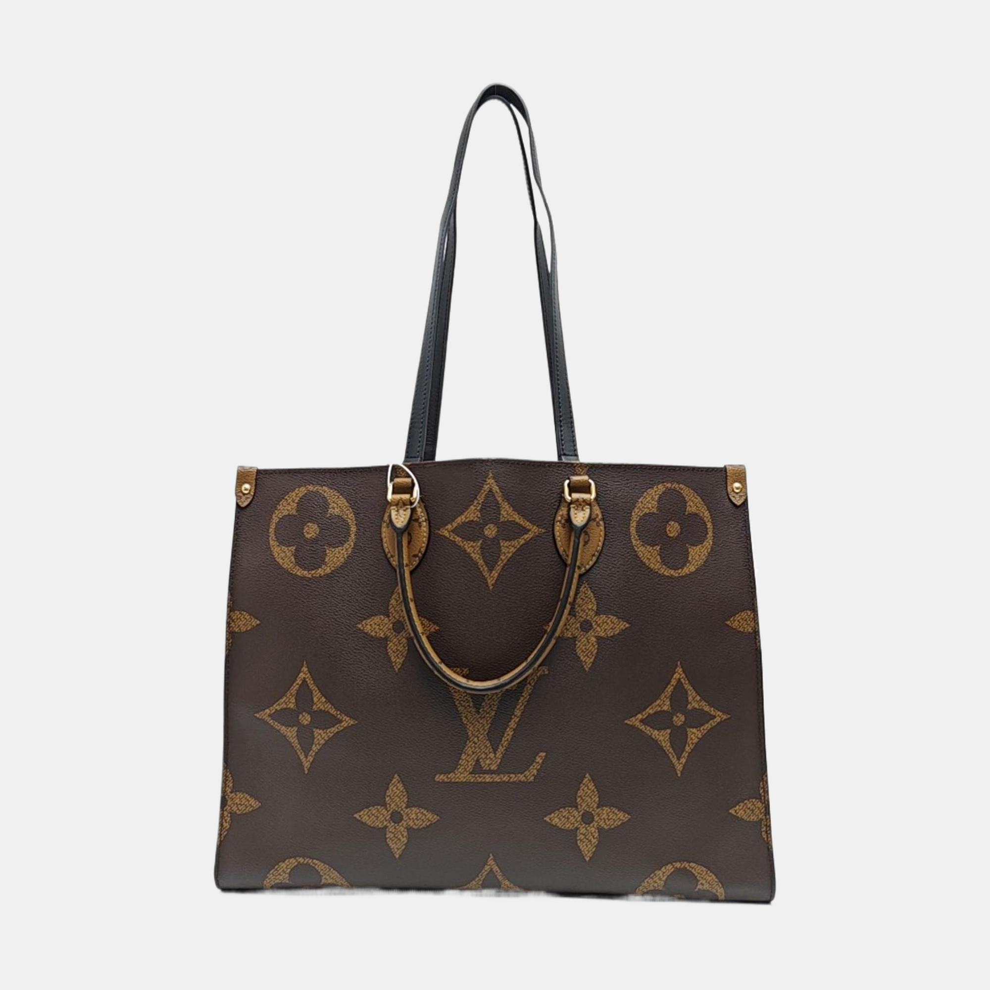 ONTHEGO GM Monogram Coated Canvas Brown