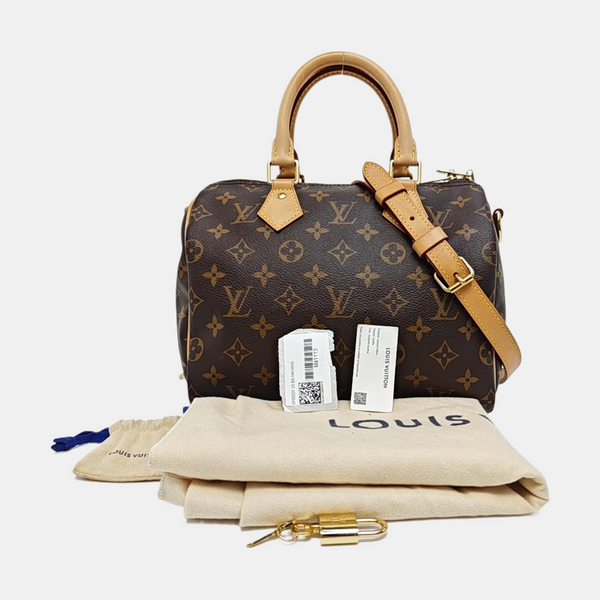SPEEDY 25 Monogram Coated Canvas Brown