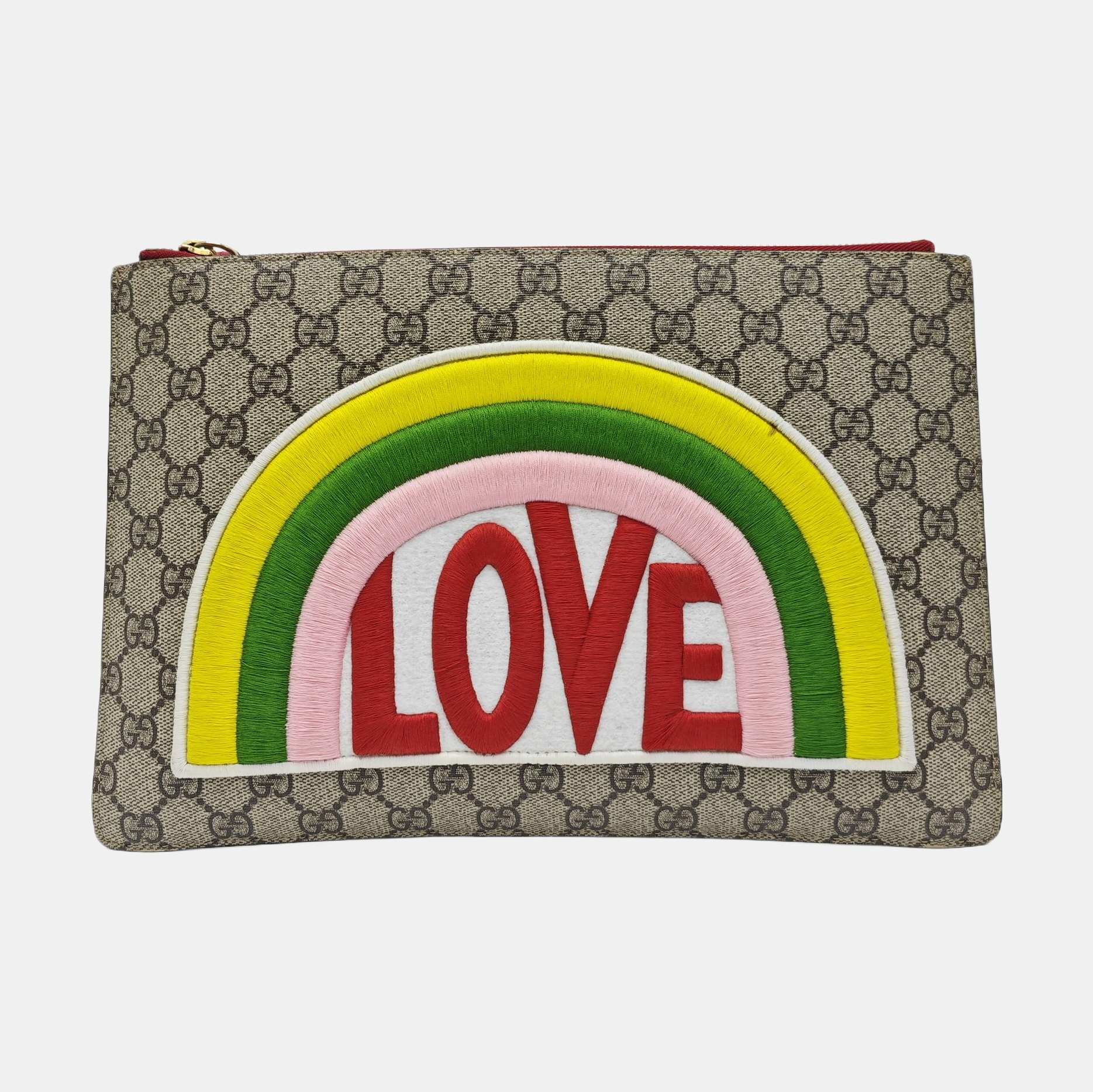 Monogram Coated Canvas Clutch Black
