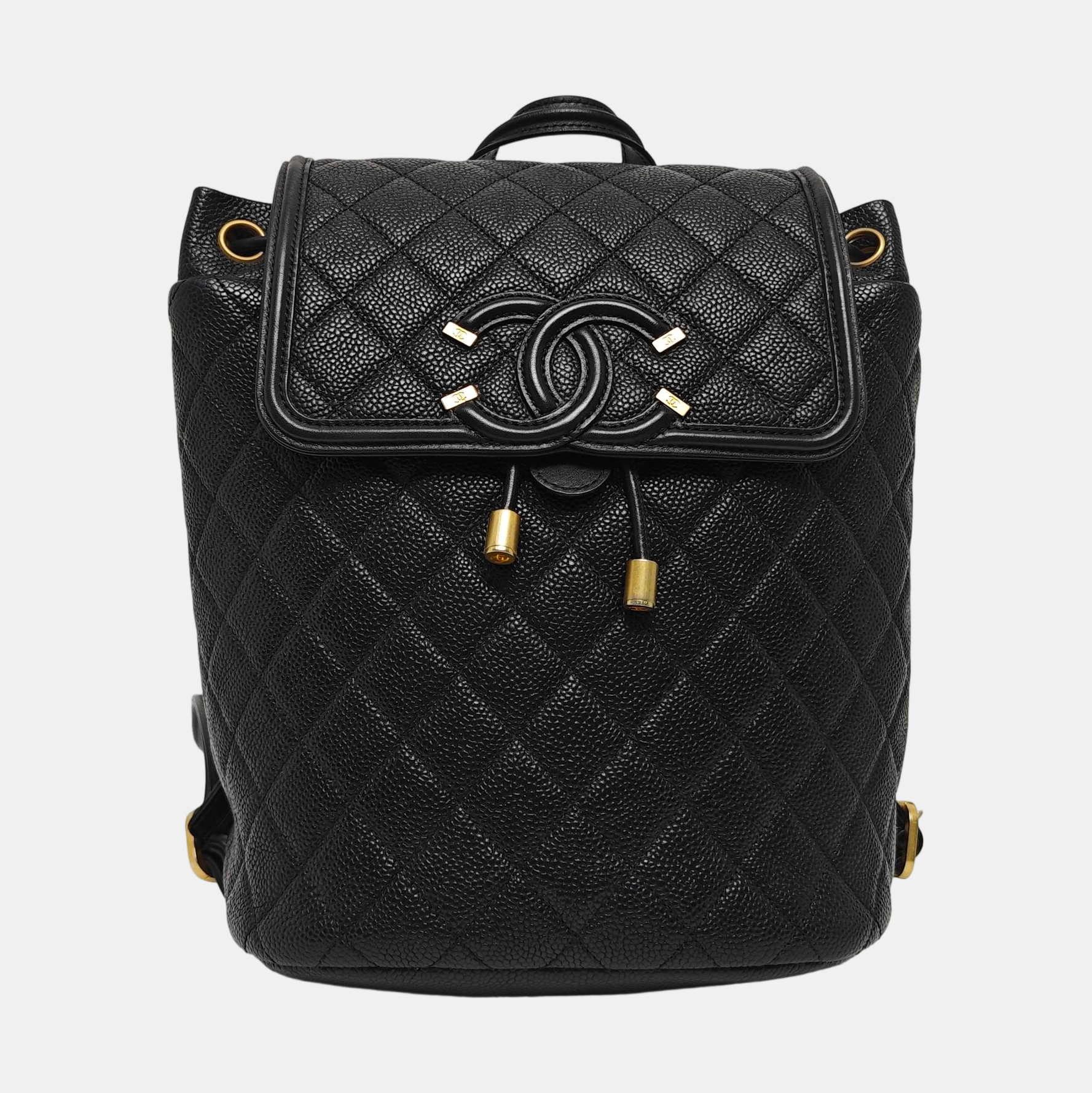 FILIGREE Medium Quilted Grained Calfskin Black