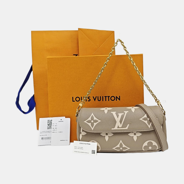 IVY Monogram Calfskin Gray