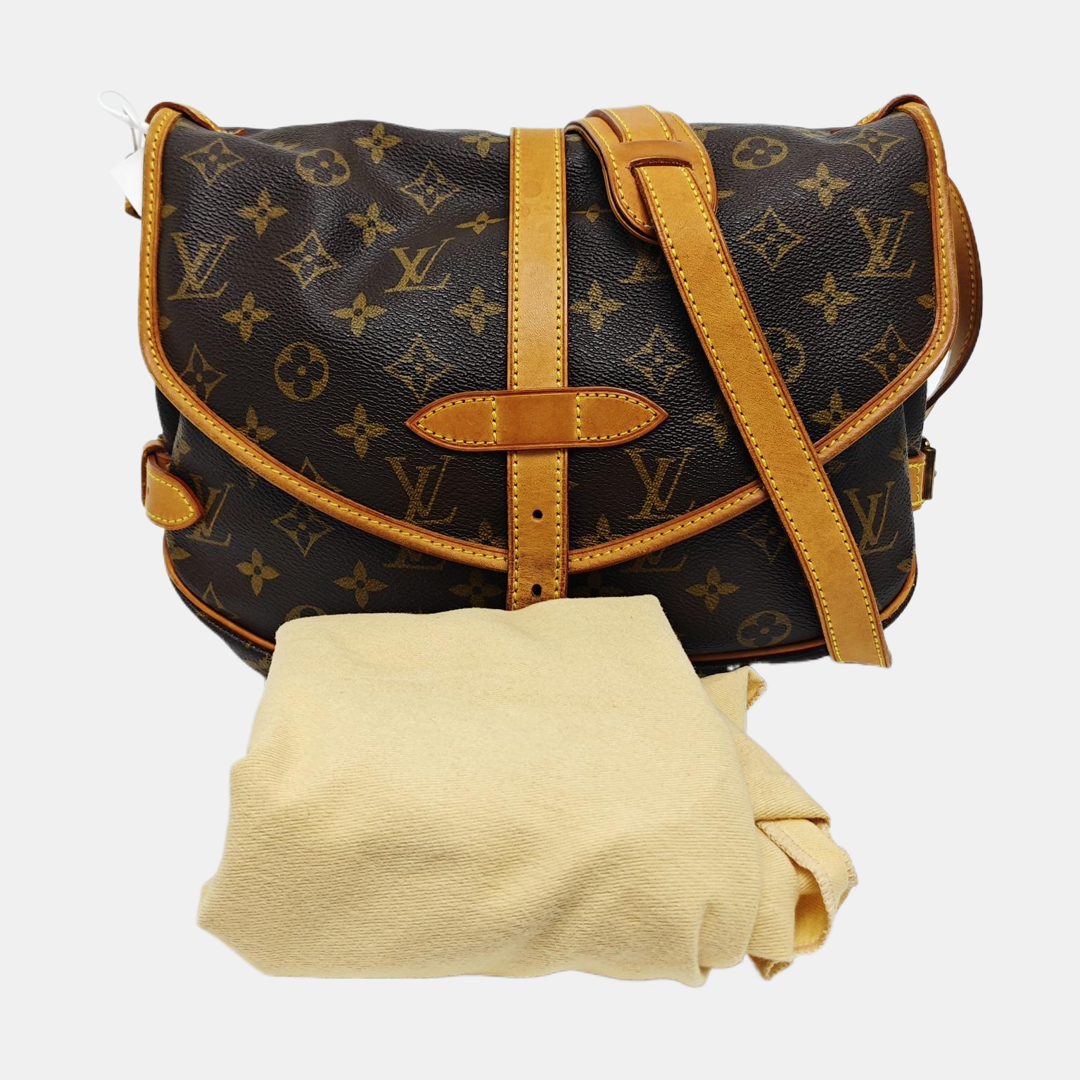 SAUMUR 30 Monogram Coated Canvas Brown